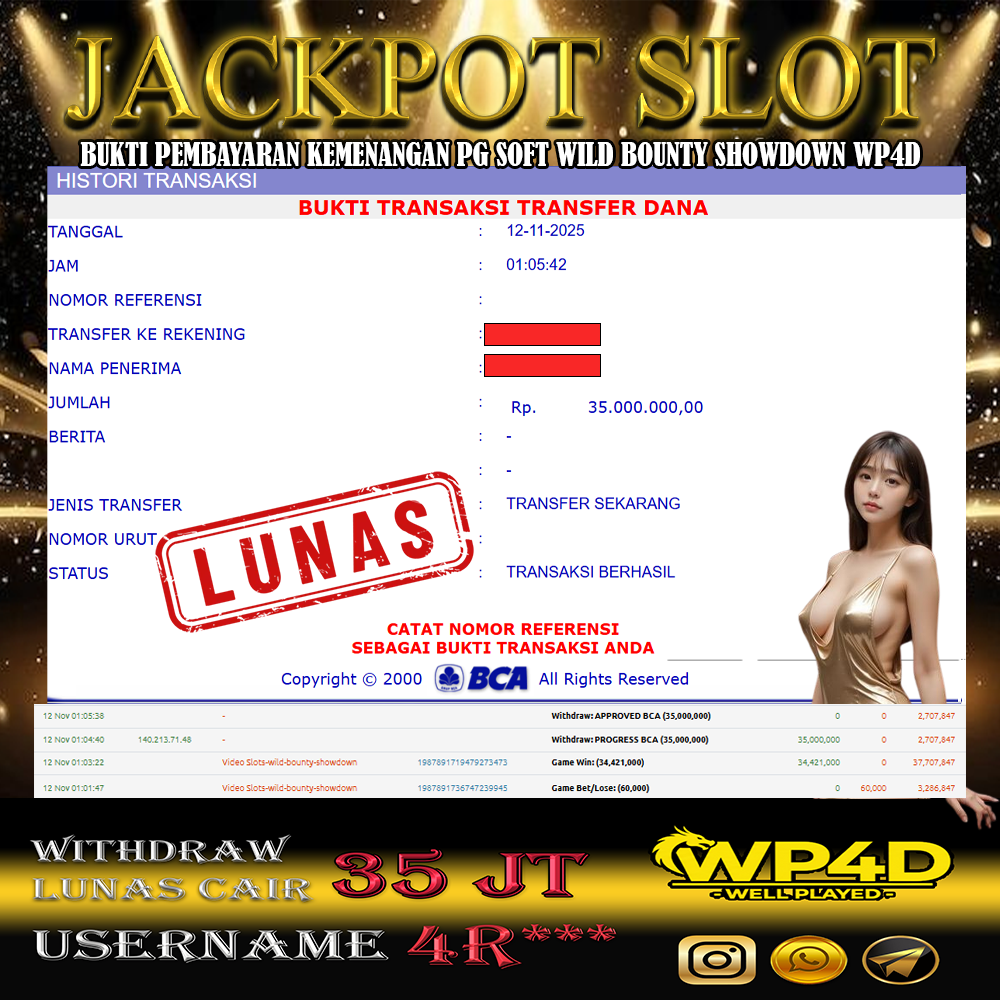 WP4D JACKPOT PG SOFT WILD BOUNTY SHOWDOWN Rp.35.000.000,- LUNAS